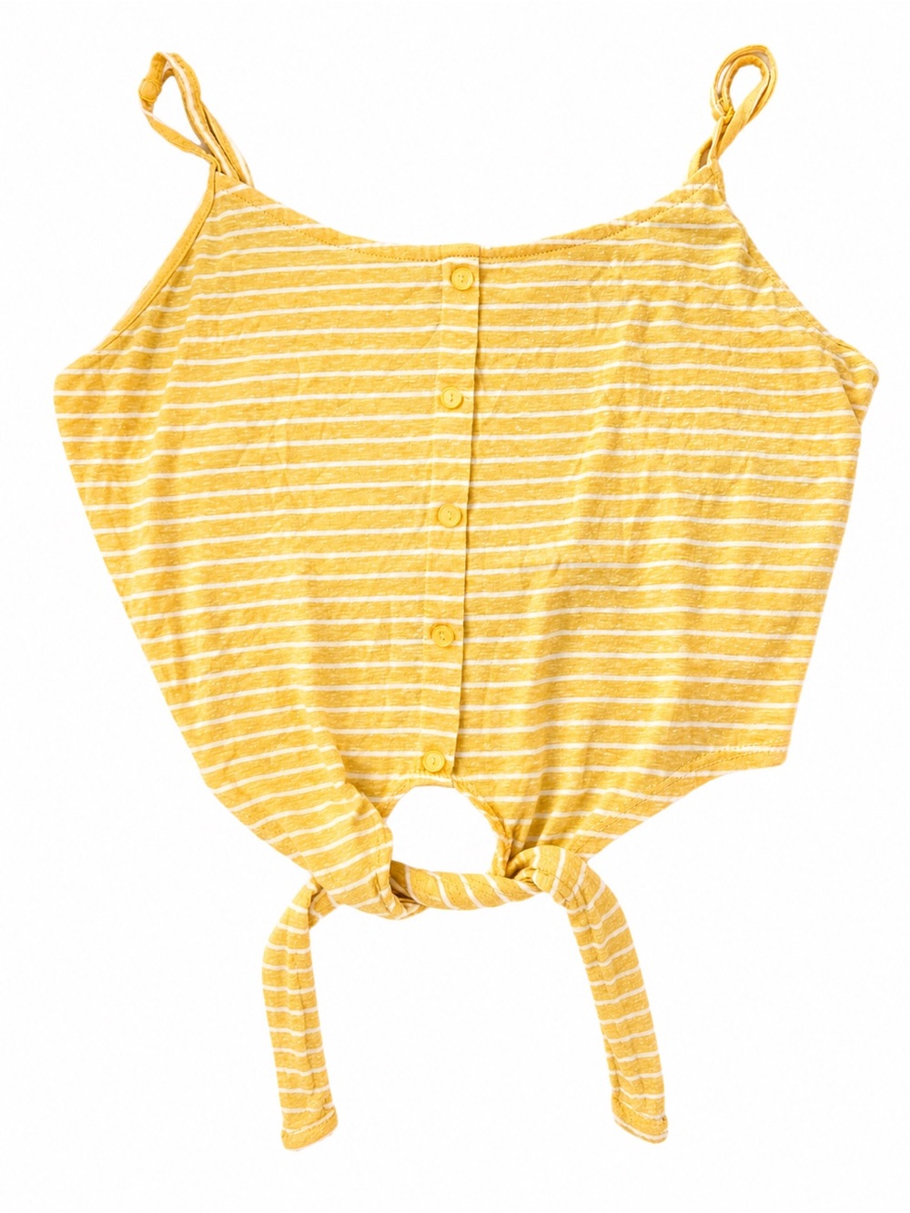 aerie Yellow Striped Tie-Front Tank Top